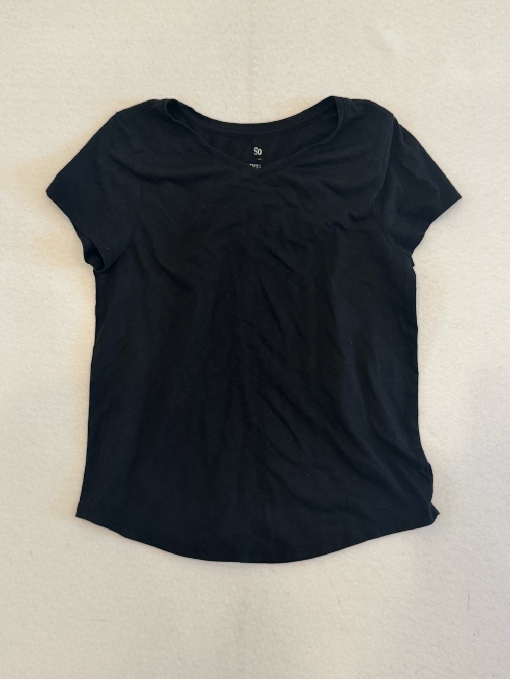 SO Black Short Sleeve Crew Neck Tee